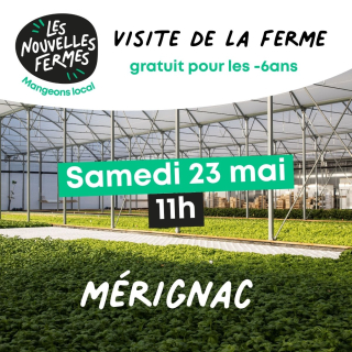 Visite Samedi 23 Mai - 11H - Ferme urbaine aquaponique à Bordeaux