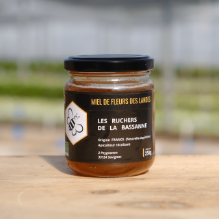 Miel de fleurs des landes 250g (pièce) - Ferme urbaine aquaponique à Bordeaux