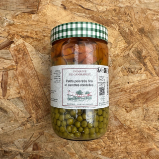 Petits pois très fins carottes rondelles 660g (pièce) - Ferme urbaine aquaponique à Bordeaux